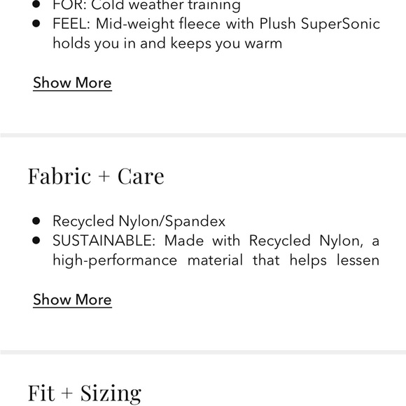 Athleta Peak Hybrid Fleece Tight, size medium, birch grey, NWOT - Picture 10 of 10